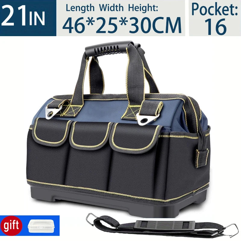 Multifunctional 13in-23inch Tool Bag Thicken big Capacity Waterproof Wear-Resistant Toolkit MultiPocket Electrician Storage Bag - Shoppiline
