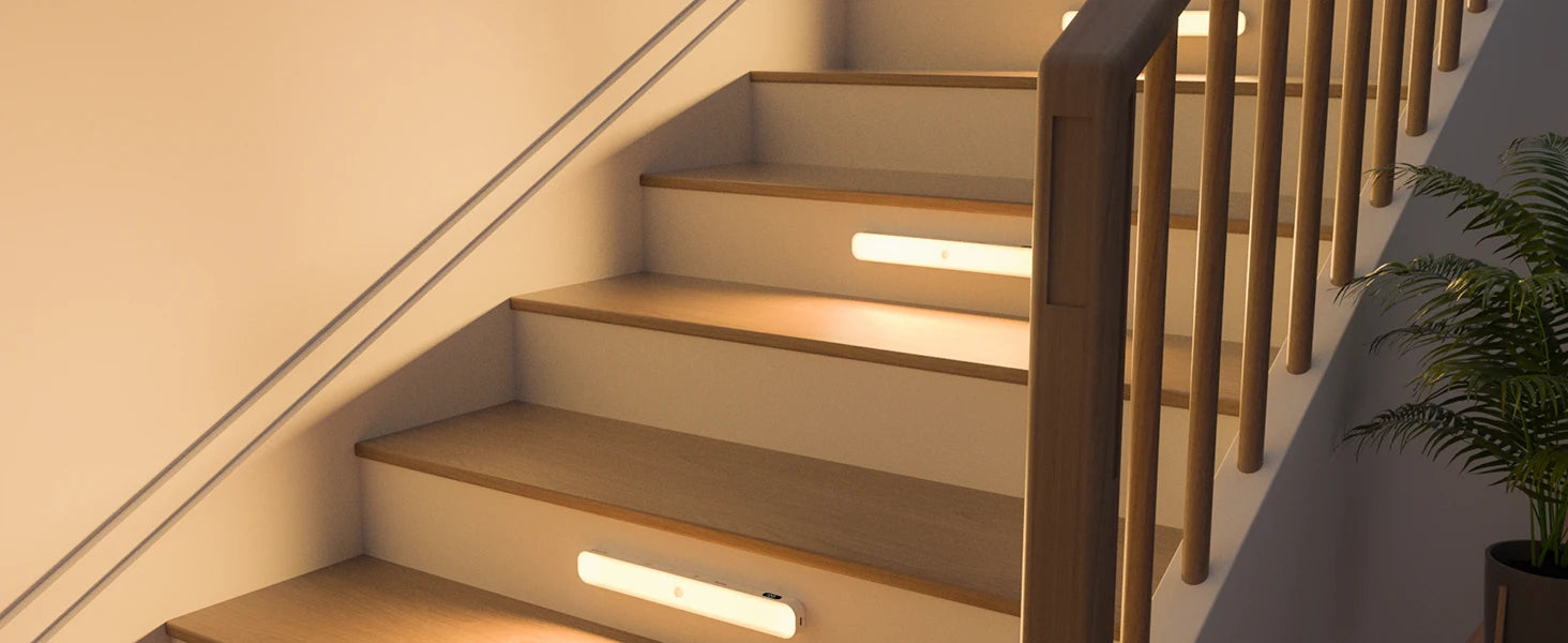 WILLED Under Cabinet Lights Rechargeable Battery Display 60 LED Touch Light Bar Motion Sensor Light Closet Light Night Lights - Shoppiline