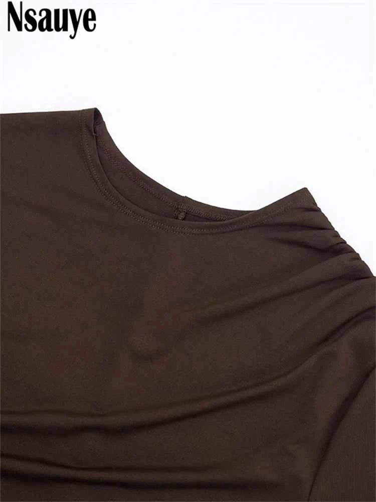 Nsauye New Fashion Women Short Wrap High Waisted Mini Winter Dress 2025 Outfits Sexy Night Club Party Evening Long Sleeve Dress
