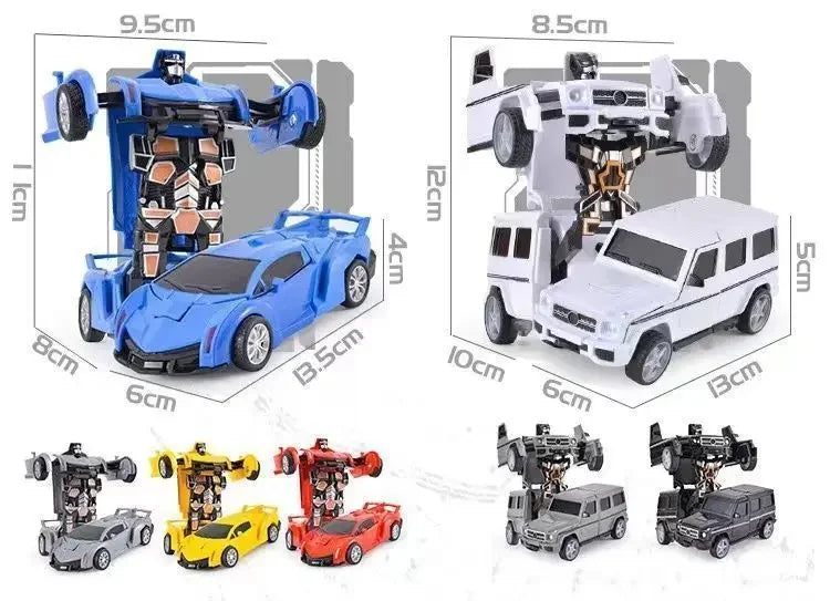 Verformbares Spielzeugauto, Trägheitsaufprall, Ein-Knopf-Verformung, Jungenpuzzle, Kollisionsverformung, Autobot-Roboter