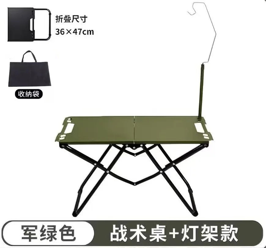 Portable Folding Camping Table,Stainless Steel Outdoor Dining Table,Compact Design for Camping,Beach, BBQ,and Hiking (Foldable)