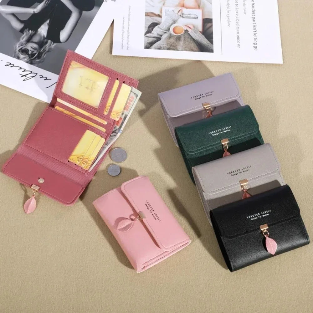 Neue koreanische Version der einfachen kleinen Geldbörse, dreifach faltbar, Münzfach, Geldscheinklammer, Münztasche, Cross-Border Kurzdamen-Geldbörse