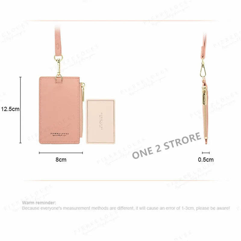 Desk Accessories Office PU Leather Card Holder Zipper Sleeves Photocard Large Capacity ID Card Holder Luxury Photocard Holder