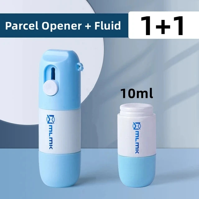 Retractable Box Opener Thermal Paper Correction Fluid With Unboxing Knife Privacy ID Information Blackout Theft Protection Stamp