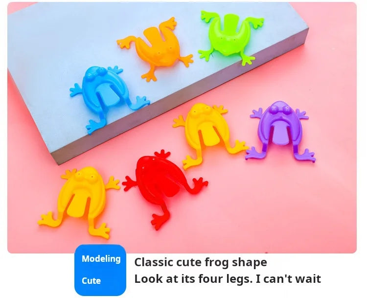 20pcs Solid Color Jumping Frog Plastic Bouncing Frog Jumping Frog Children Educational Toy,Gift for Kids Party Favors, Birthday