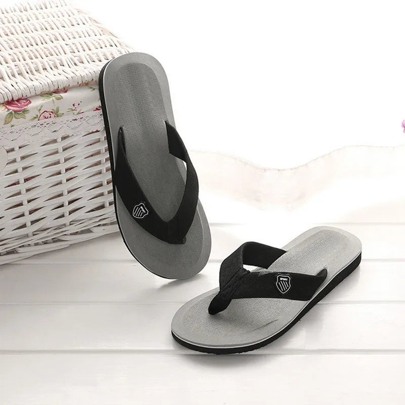 Flip-Flops For Men 2024 Summer Anti-Skid Breathable Home Outdoor Comfortable Slippers Daily Casual Men Flip-Flops Beach Slippers
