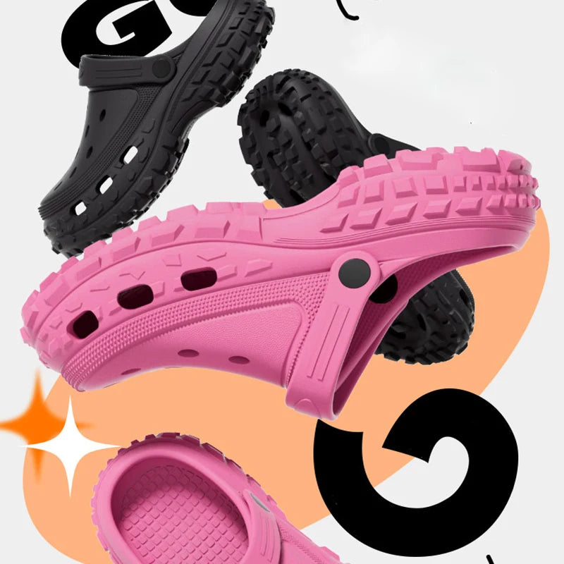 Women Platform Sandals 2024 Summer Closed Toe Non-slip Beach Sandals Woman Lightweight Soft Bottom Non-slip Sandalias for Home