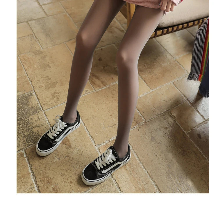 Collants Thermiques Femme Doublés Polaire Collants Hiver Chauds Sexys Collants Opaques Translucides Amincissants Épais Collants Élastiques en Velours Fins