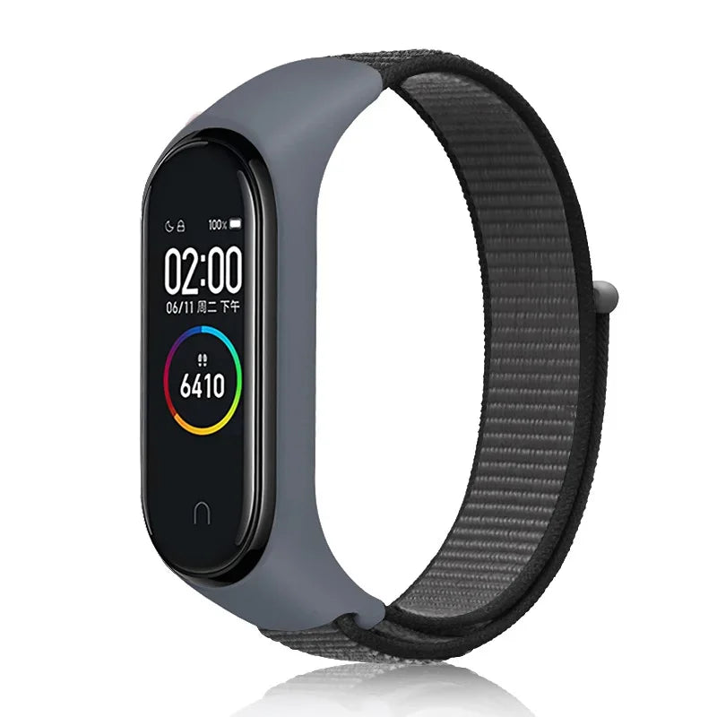 Nylonarmband für Xiaomi Mi Band 4/5/6/7 Armband Uhrenarmband Sport atmungsaktives Armband für Miband 4/5/6/7 Ersatz Correa Armband