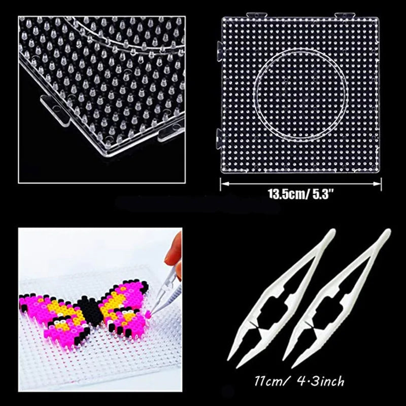 Clearance_2.6mm/5mm Perler Beads Square Pegboard 3D Puzzle Juguetes For Hama Bead Educational Toys for Children Jigsaw Puzzle Br