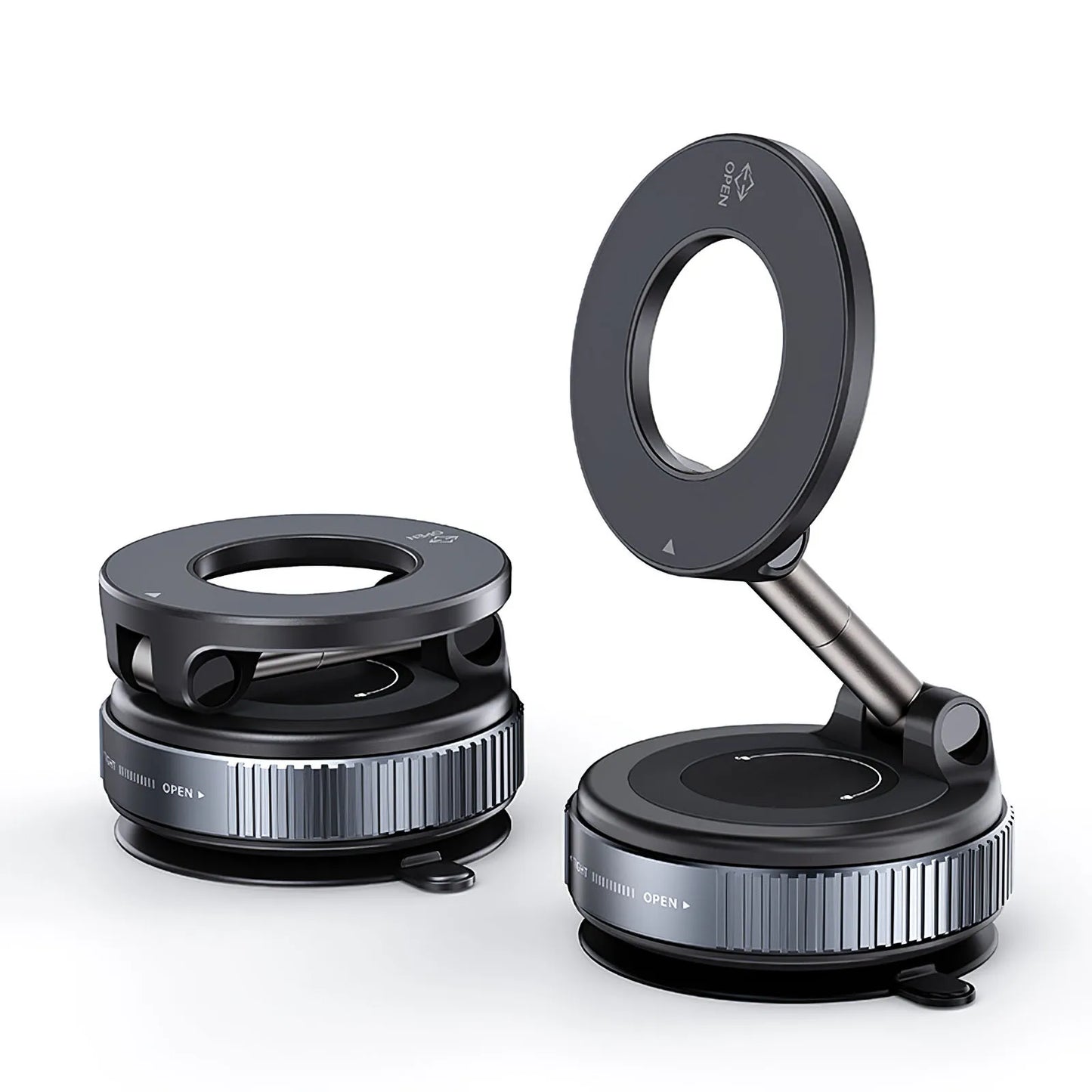 Car Mount Electric Vacuum Magnetic Holder Foldable Strong Suction Stand For Cell Phone For iphone 12 13 14 15 16 Live Streaming