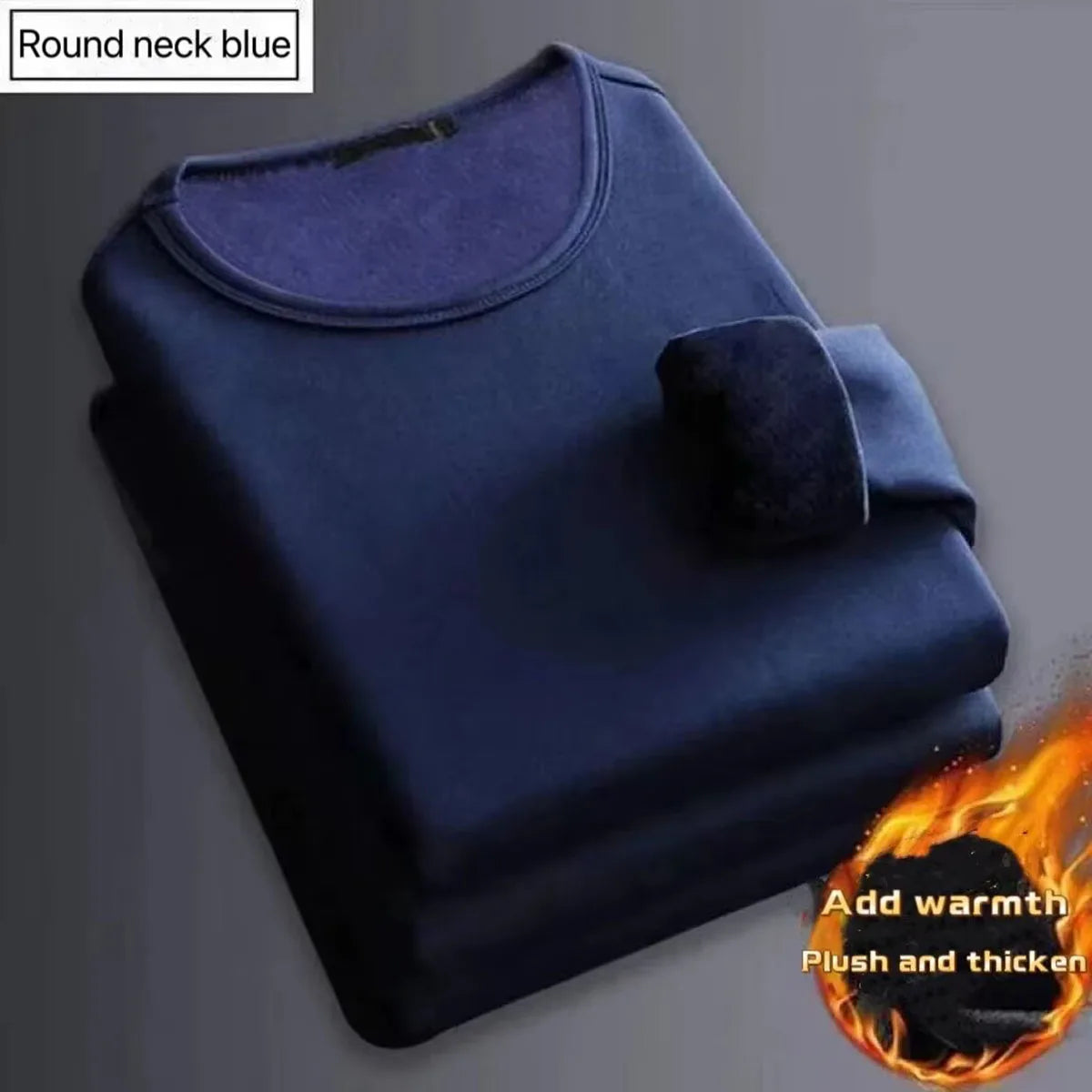 1Pcs Men Thickening Velvet Warm Tops Men's Winter Long-sleeved Thermal Underwer Male Round Neck Fashion T-shirt M-5XL