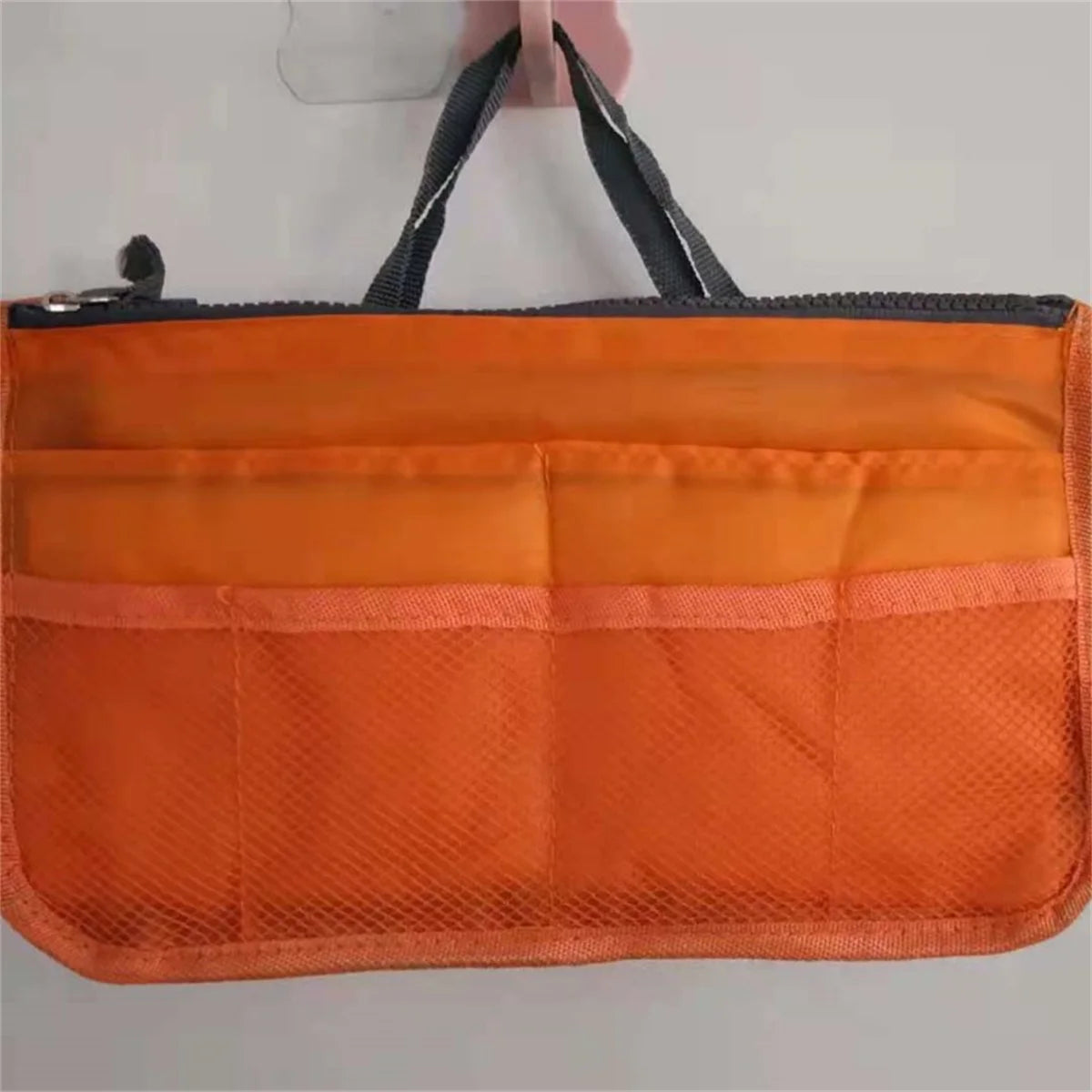 Multifunctional Bi-fold Storage Bag Double Zipper Large Capacity Storage Arrangement Makeup Toiletries Large Classification Bag