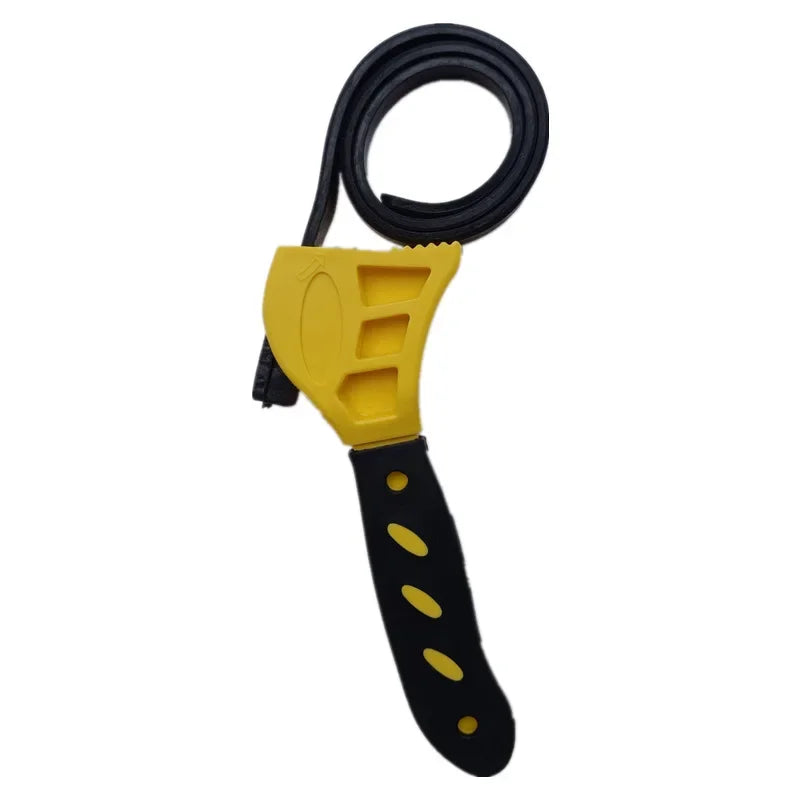6 Inch Adjustable Rubber Strap Wrench Multifunctional Oil Filter Jar Pipe Opening Wrench
