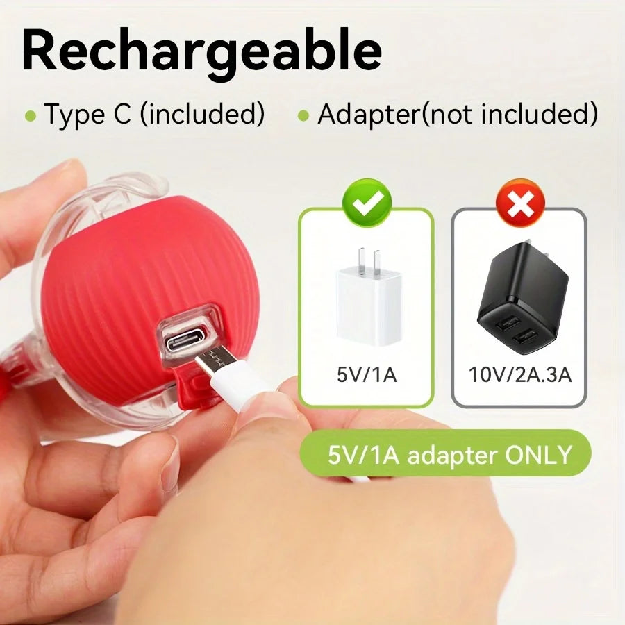 iLMH 1/2 PCS Cat Interactive Ball Toy Automatic Rolling Ball Faux Tail Rechargeable Smart Pet Electric Toy Pet Toy Imitate Mouse