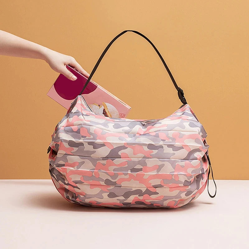 Foldable Eco-friendly Waterproof Storage Bag for Travel Shopping Portable Handbag Extra Large Capacity Travel Essentials