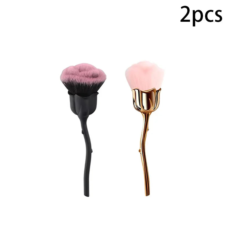 Rose-shaped Soft Brush For Manicure Nail Art Dust Brush Nail Dust Brush Gel Polish Dust Cleaning Nail Brushes Tool Nail Supplies