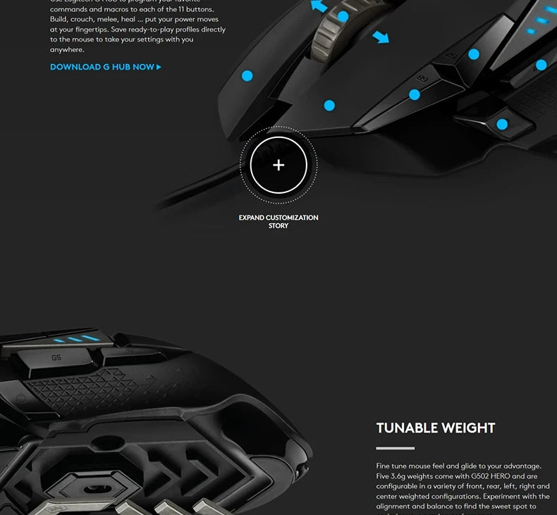 Logitech G502hero Master Wired Gaming Mouse 502 Esports Machinery Eat Chicken Macro CS Programming Peripheral - Shoppiline