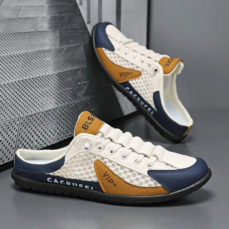 Men's Fashion Soft-soled Half Slippers Summer Men Trendy Bottom Casual Shoes Soft Sole Support Shoes Sneakers Zapatos De Hombre