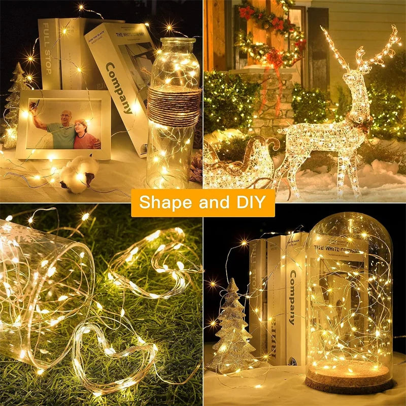 3Mx1M/2M/3M LED String Lights USB Fairy Lights Garland for New Year Wedding Festive Party Christmas Home Curtain Decoration