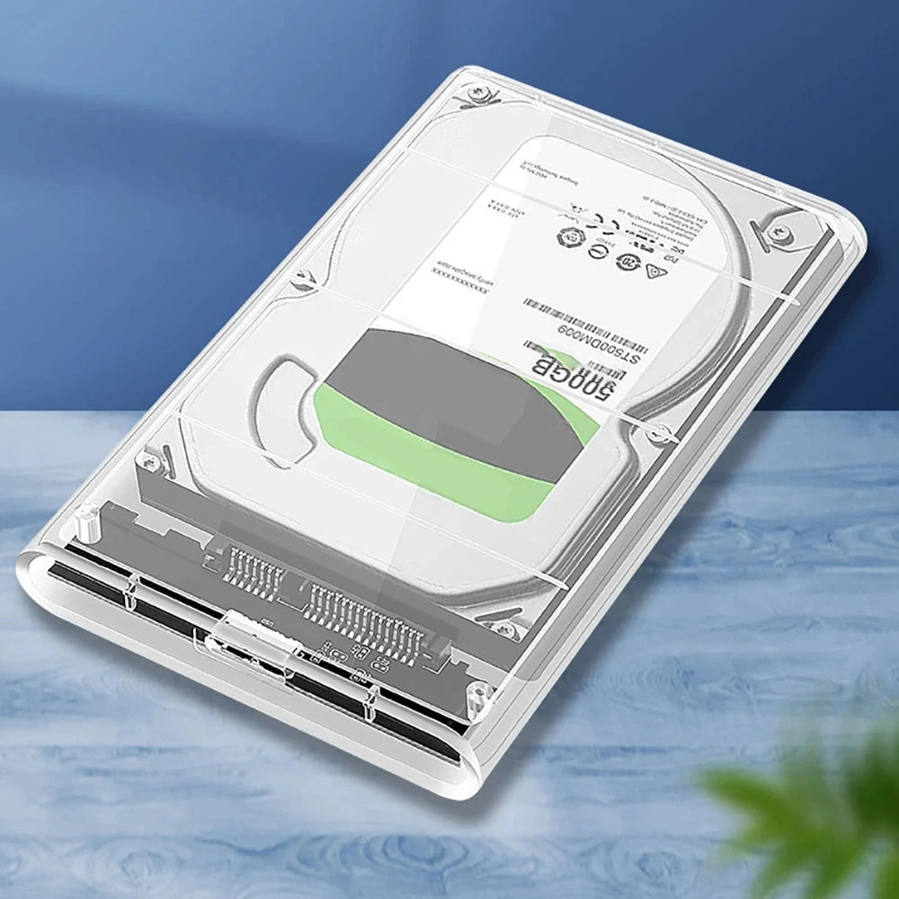 USB 3.0 HDD Enclosure 2.5inch SATA SSD Hard Drive Case with 5Gbps Transfer Speed Mobile External Housing Harddisk Boxs Cable