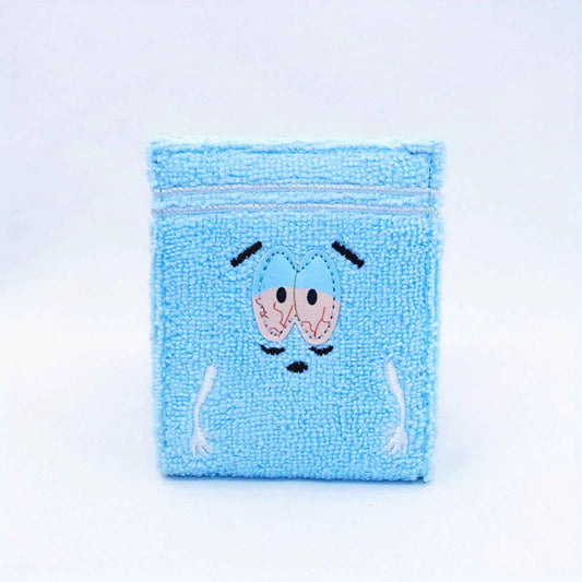 Towel cloth embroidered anime fashion wallet, designer personalized ID card holder