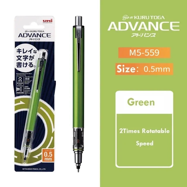 Japan UNI KURA TOGA Mechanical Pencil 0.5mm Automatic Rotation Drawing Special Pencil M5-559 Stationery Cute School Supplies