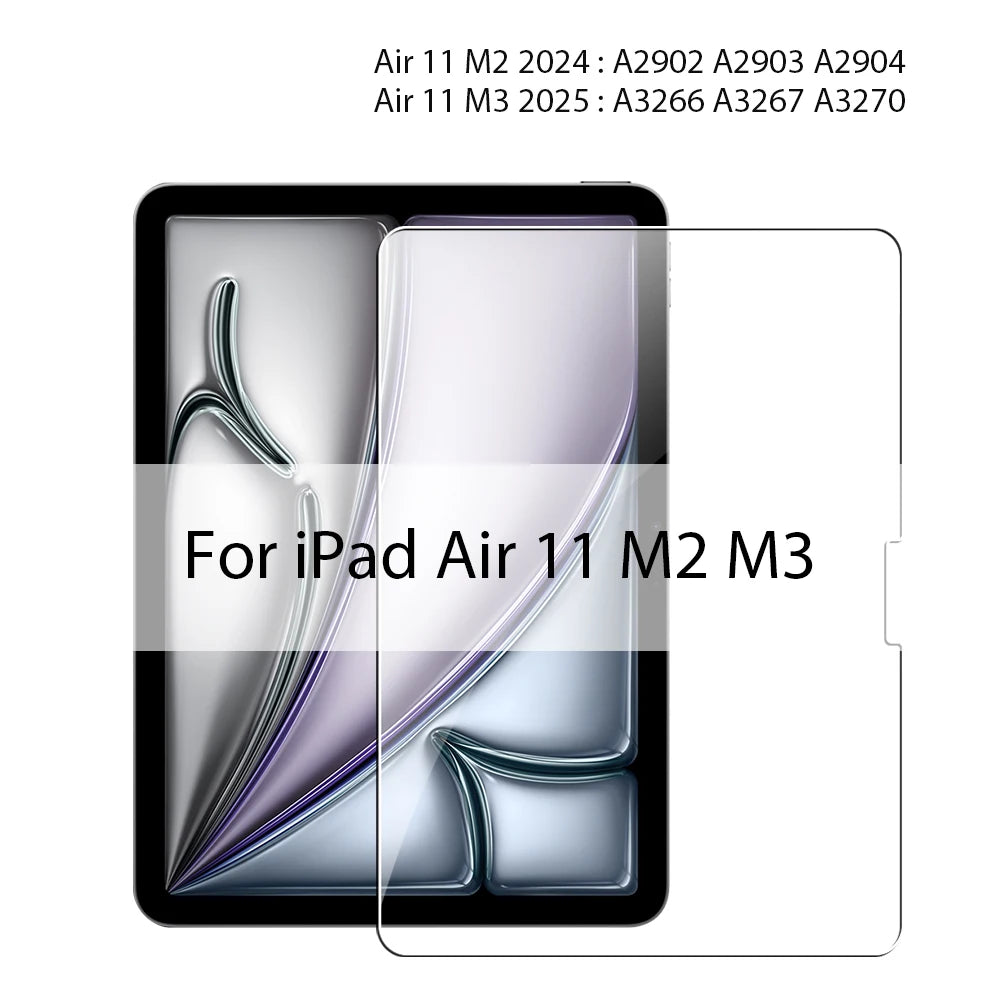 Tempered Glass Screen Protector For Ipad Pro 13 11th M5 M4 2025 12.9 A16 Air 11 5 4 M3 M2 10 9 9th 10th Generation Mini 7 6 Film