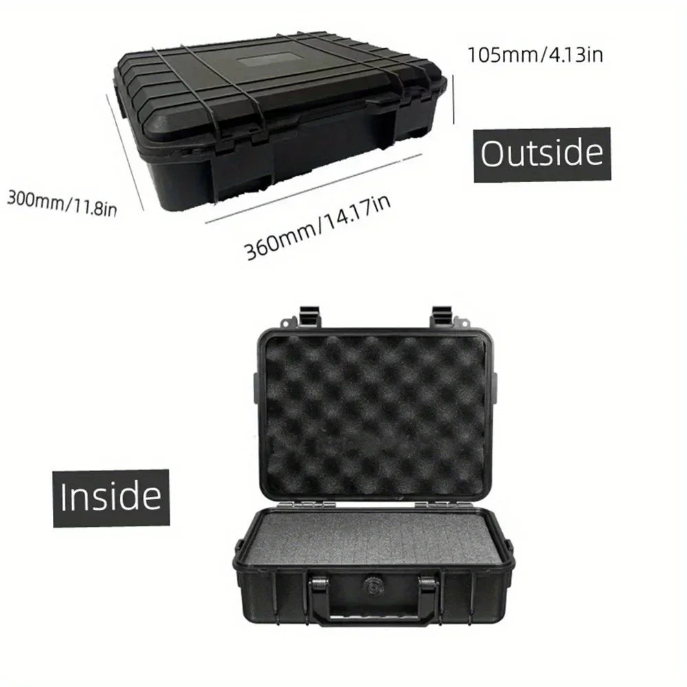 Waterproof Hard Carry Case Bag Toolbox With Pre-cut Sponge Storage Box Safety Protector Organizer Hardware Box Impact Resistant - Shoppiline