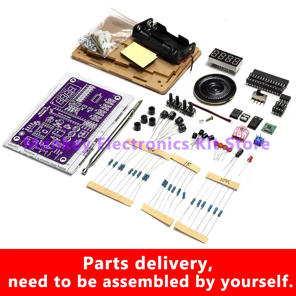 HU-017A Multifunction Radio Electronic DIY Kit 87~108MHz FM Adjustable Radio DIY Module LED Digital Display Volume Adjustable - Shoppiline