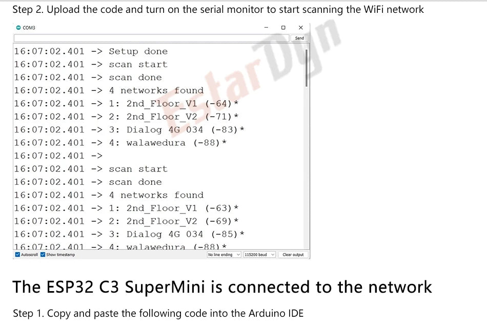 Carte de développement Estardyn ESP32-C3 MINI Carte de développement ESP32 SuperMini = Carte d'extension WiFi Bluetooth de carte de développement