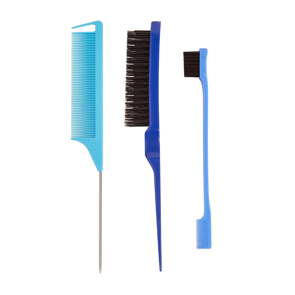 Pro Spitzschwanz Salon Friseur Haarstyling Antistatischer Kamm Haarbürste Stahlnadelstift Stielkamm Friseurzubehör