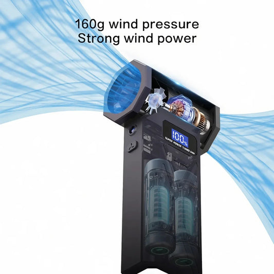 Powerful Air Blower 110000Rpm 4 Gear Adjustable Turbo Jet Blower With Led Light Battery Display Cordless Compressed Air Duster - Shoppiline
