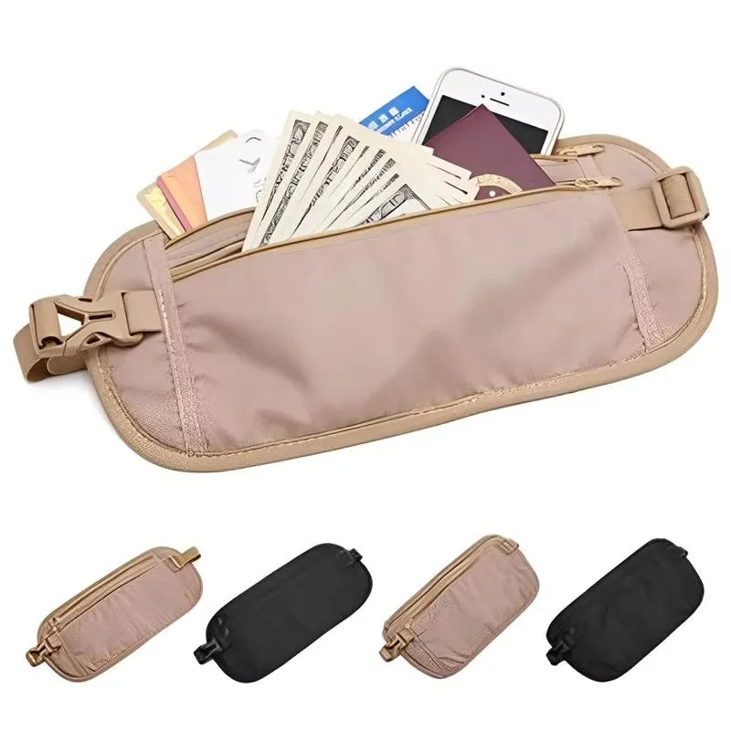1/2pcs Sport Running Wais Bag Invisible Travel Waist Packs Pouch For Passport Money Belt Bag Hidden Security Wallet Gift Pack