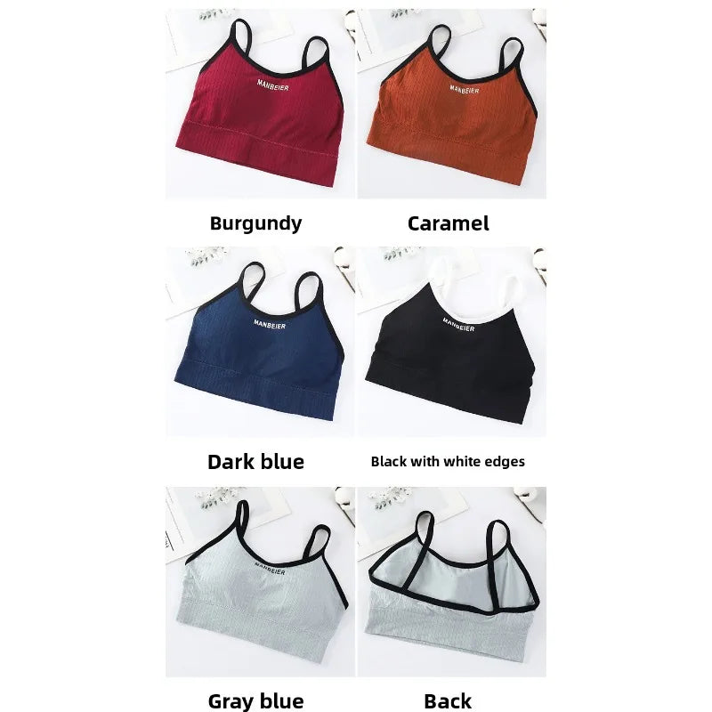 New Sports Bra for Women Gym Sexy Crop Top Bra Women Cotton Underwear Soft Comfort Tube Tops Female Brassiere Tops for Girls