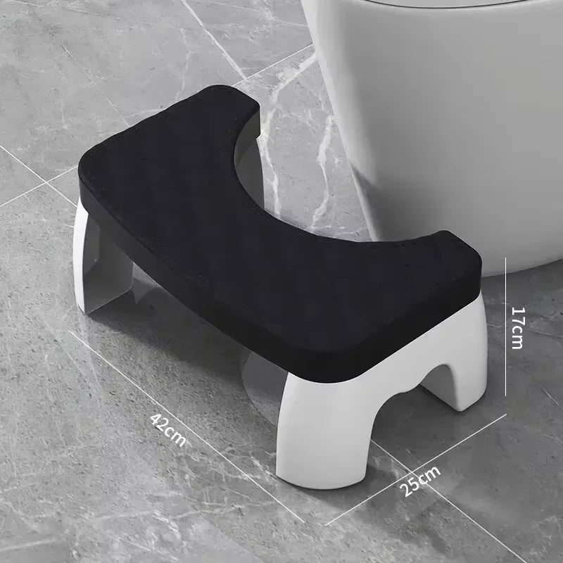 Ergonomic Squat Aid Potty Step Stool Single Waterproof Foot Rest for Toilet Suitable for Pregnant Ladies Children Adults Seniors