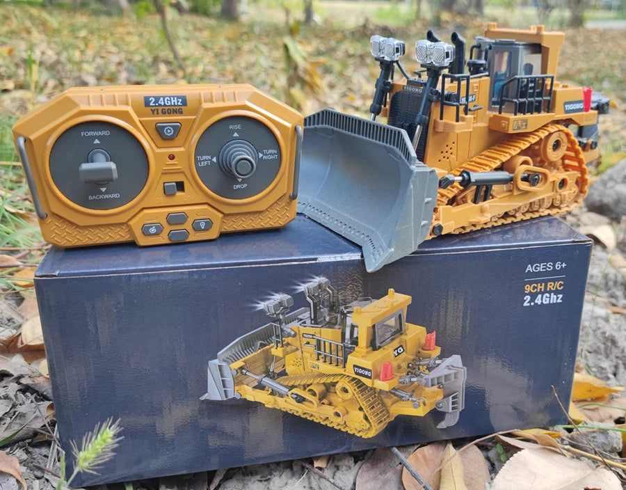 4WD Remote Control Excavator 4x4 Alloy Dump Truck Bulldozer Radio Model RC Car Construction Vehicle Toy Children Kids Gifts - Shoppiline