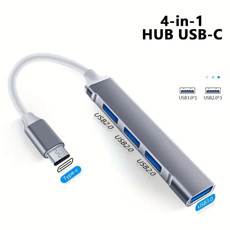 USB HUB Extender 4-Port Splitter Adapter OTG Dockingstation für Handy MacBook Pro 13 15 Air PC Laptop Computer Hub