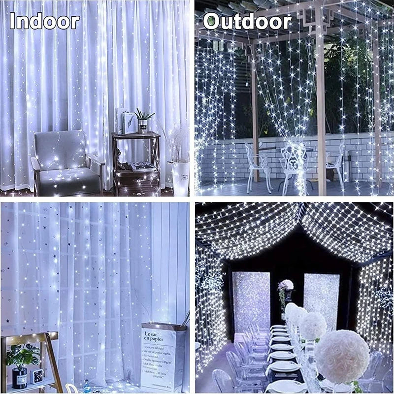 Remote Control USB Fairy Lights 3M LED Curtain String Lights for Christmas Home Bedroom Decor Festive Party New Year Wedding