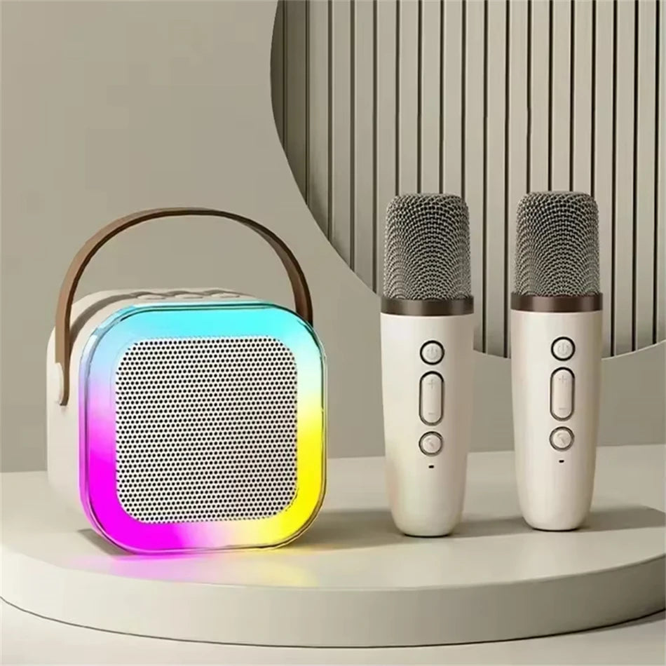 New Hot K12 Bluetooth Speaker Portable Home Cute Karaoke Mini Wireless Audio with Microphone K Song Family Singing Machine