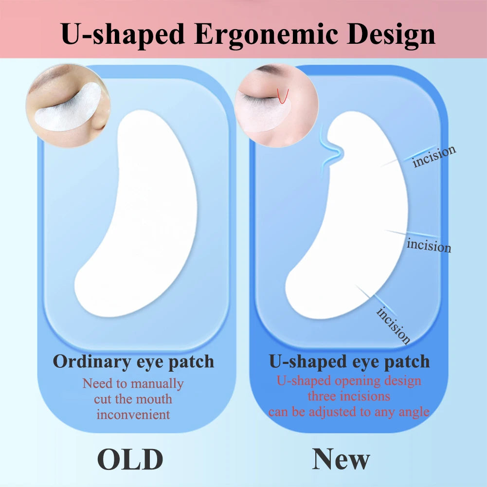 50pairs Eyelash Extension Paper Patches Lint free Under Eye Pads Grafted Eye Stickers Hydrogel Eyelashes Patch makeup tools