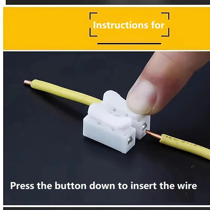 Quick Wire Connectors 1P 2P 3P No Soldering Required Spring Clamp Cable Terminals Screwless Terminal Block for Electronics
