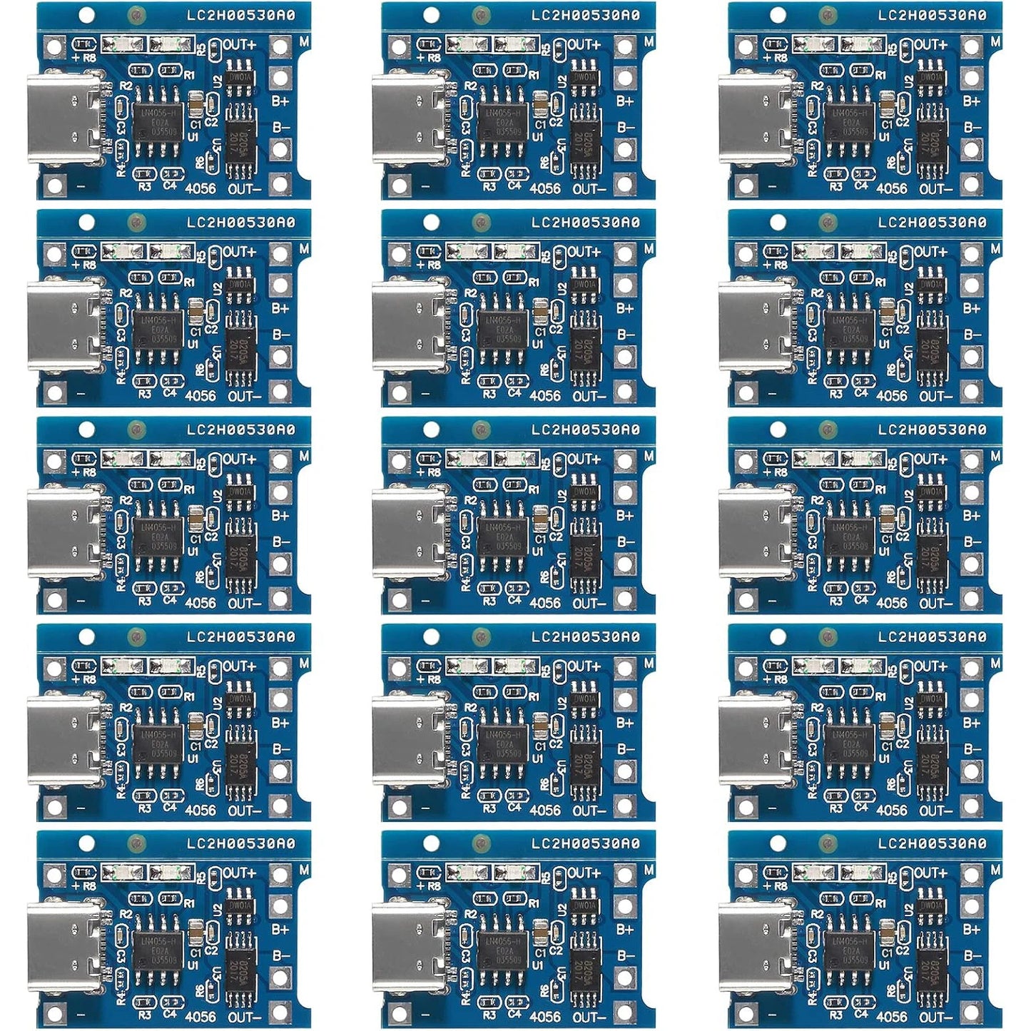 2/20pcs TP4056  4067 +Protection Dual Functions 5V 1A Type C 18650 Lithium Battery Charging Board Charger Diy Kit Electronic