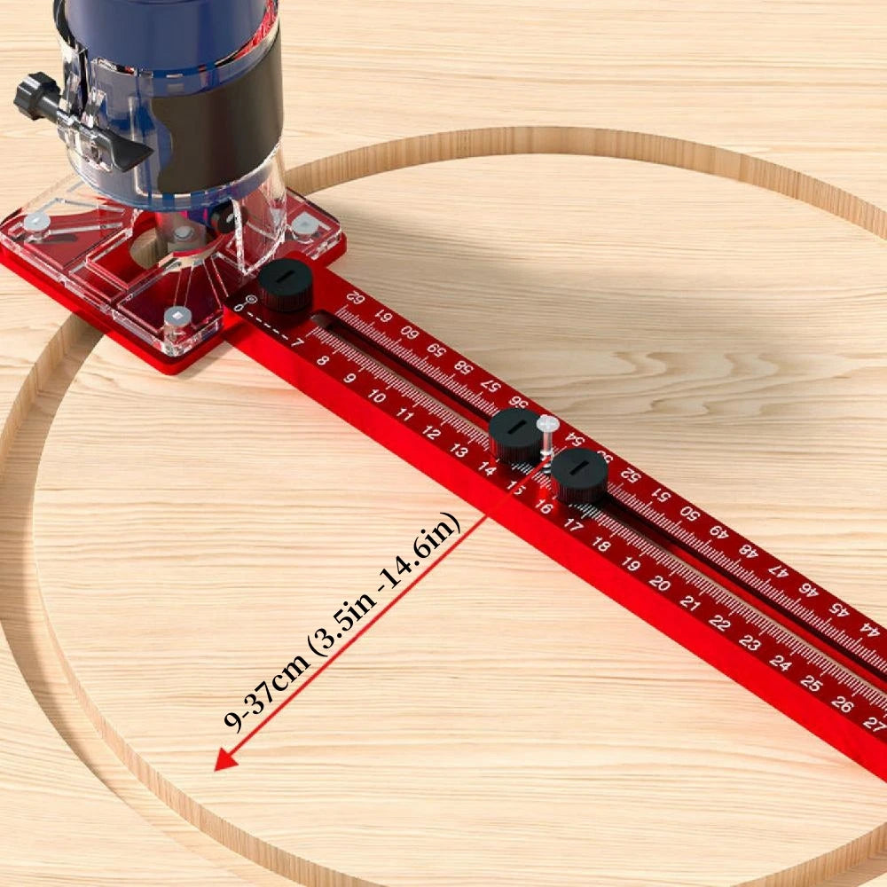 3 in 1 Router Milling Groove Bracket Woodworking Cutting and Milling Circular Auxiliary Tool Aluminum Router Circle Cutting Jig - Shoppiline