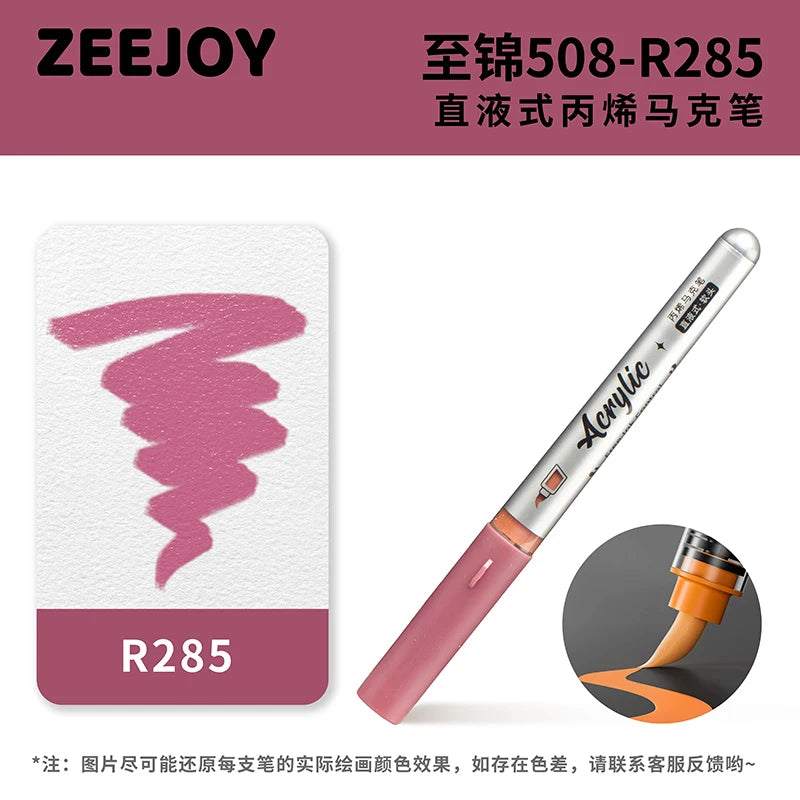 ZEEJOY 120/12/1 Colors Direct Liquid Acrylic Marker Pens Waterproof Pen Soft Brush Nib for Manga School Art Supplies Stationery