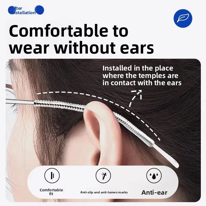10/20/30/100pcs Anti-slip Silicone Ear Grip Glasses Eyeglasses Leg Ear Hook Stopper Bracket Fastener Accessories Temple Tip