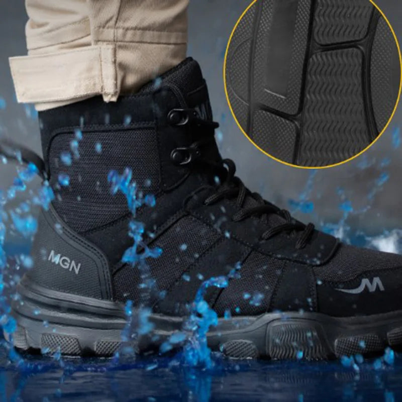 Work Boots Indestructible Safety Shoes Men Steel Toe Shoes Puncture-Proof Sneakers Women Non Slip Work Shoes Male Tactical Boots - Shoppiline