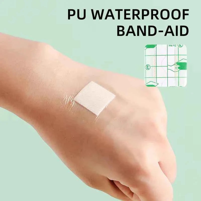 50PCS 38*38mm Transparent PU Square Band-Aid Waterproof Adhesive Bandage Protective Sticker