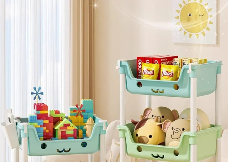 Toy Storage Trolley Bookshelf Snack Rack For Children Storage Organizer Bathroom Accessories Closet Organizer Kitchen Storage - Shoppiline