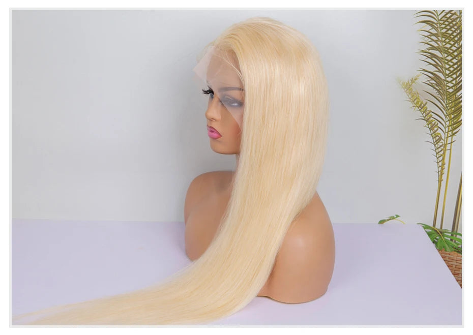 13x4 13x6 360 HD Transparent 613 Honigblond Farbe Spitze Front Echthaar Perücken für Frauen Rohes brasilianisches glattes Lace Frontal Perücke